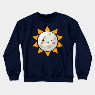 Solar Eclipse Cartoon Crewneck Sweatshirt